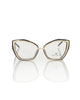 Butterfly Eyeglasses with Gold Metal Outer Profile and Black Interior One Size Women