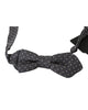 DOLCE &amp; GABBANA Exclusive Gray Circles Pattern Silk Bow Tie One Size Men