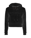 Black Logo Rhinestone Hoodie for Women M Women