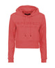 Red Logo Rhinestone Hoodie for Women XS Women