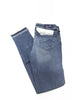 Slim 5-Pocket Jeans with Logo Details and Fringed Bottoms W31 US Women