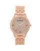 Fashion Rose Gold Analog Watch with Rhine Stone Facing One Size Women