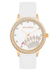 Rose Gold Analog Fashion Watch with Rhine Stone Facing One Size Women