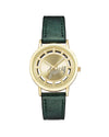 Gold Fashion Analog Watch with Rhinestone Facing One Size Women