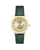 Gold Fashion Analog Watch with Rhinestone Facing One Size Women