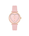 Rose Gold Rhinestone Fashion Watch with Leatherette Strap One Size Women