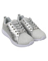 Gisella Sneakers - Silver Polyester Sneakers with Logo Details 39 EU Women