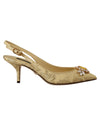 Crystal-embellished Slingback Heels by Dolce &amp; Gabbana 36 EU Women