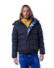 Mens Nylon Sports Jacket with Hood and Water-Repellent Surface Treatment L Men