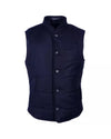 Wool and Cashmere Vest with Button Closure and Multiple Pockets 48 IT Men