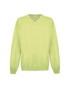 Yellow V-Neck Cashmere Sweatshirt XL Men