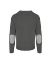 Luxury Anthracite Wool and Cashmere Round Neck Sweater 2XL Men