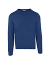 Malo Blue Round Neck Wool and Cashmere Sweater L Men