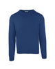 Malo Blue Round Neck Wool and Cashmere Sweater L Men