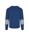 Malo Blue Round Neck Wool and Cashmere Sweater M Men