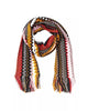 Fringed Geometric Fantasy Scarf One Size Women