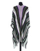 Fringed Geometric Fantasy Poncho One Size Women