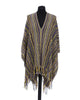 Fringed Geometric Fantasy Poncho One Size Women