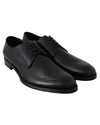 Handcrafted Black Leather Derby Dress Formal Shoes 39.5 EU Men