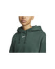 Oversized Fleece Hoodie with Embroidered Swoosh Design - L