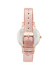 Rose Gold Fashion Quartz Watch with Leatherette Wristband One Size Women