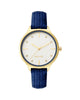 Gold Rhine Stone Fashion Watch with Analog Display One Size Women