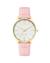 Gold Fashion Analog Quartz Womens Watch with Leatherette Strap One Size Women