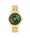 Gold Fashion Analog Womens Watch with Day and Date Functions One Size Women