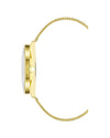 Gold Analog Bangle Watch with Dual Time Functions One Size Women