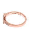 Authentic NIALAYA Pink Gold Plated Silver Ring 56 EU Women