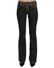 Mid Waist Flared Denim Casual Pants W26 US Women