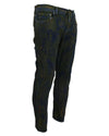 New Dolce &amp; Gabbana Skinny Denim Pants with Logo Details 44 IT Men