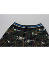 Black Volcano Print Knee Length Shorts by Dolce &amp; Gabbana 44 IT Men