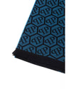 Monogram Fringed Hems Scarf One Size Men