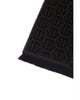 Monogram Fringed Hem Scarf One Size Men