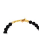 Authentic NIALAYA Bracelet with Matte Onyx Beads and CZ Diamond Cross XS Women