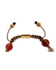 Authentic NIALAYA Red CZ Carnelian Pearl Bracelet S Women