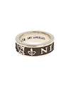 925 Sterling Silver Logo Ring 60 EU Men