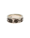 925 Sterling Silver Logo Ring 63 EU Men