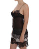 Floral Lace Lingerie Chemise Babydoll with Adjustable Straps L Women