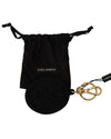 Dolce &amp; Gabbana Keychains &amp; Bag Charms with Logo Black/Gold One Size Men