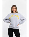 Oversized Maxi Lettering Sweatshirt with Dropped-shoulder Sleeves L Women