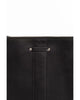 Black Calfskin Pocket Clutch Bag with Logo Detailing One Size Men