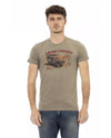 Front Print Round Neck T-Shirt XL Men