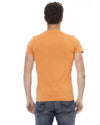 Short Sleeve T-shirt with Round Neck and Front Print L Men