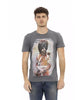 Short Sleeve T-shirt with Round Neck - Front Print S Men