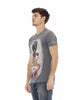 Short Sleeve T-shirt with Round Neck - Front Print XL Men