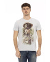 Short Sleeve T-shirt with Round Neck - Front Print M Men