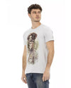 Short Sleeve T-shirt with Round Neck - Front Print M Men