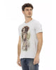 Short Sleeve T-shirt with Round Neck - Front Print M Men